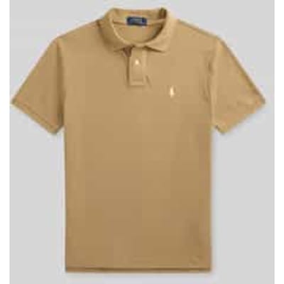 Custom Slim Fit Polo Shirt Short Sleeve - Coffee