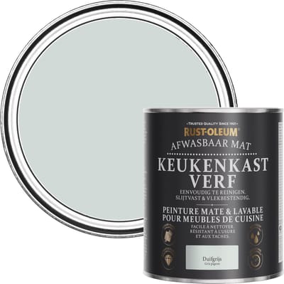 Rust-Oleum Lichtgrijs Afwasbaar Mat Keukenkastverf - Duifgrijs 750ml