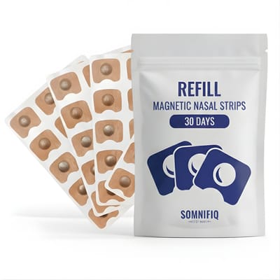 Somnifiq Magnetische Neusstrips - Navulling / Refill (30 Dagen) - Zweetproof - Slaap & Sport - Neusspreider voor Betere Ademhaling
