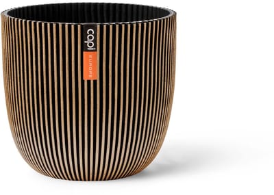 Capi Europe - Bloempot bol Groove 'made with' goud - 28x27 - Goud - Bloempot voor binnen en buiten - Capi ‘Made with’ - Gemaakt van gerecycled materiaal - Levenslang garantie - IGGB536