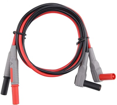 Test Lead Set - Meetkabels Multimeter - Circuit Meten - Koperen Banana Plug - 1 Meter Kabel - Zwart