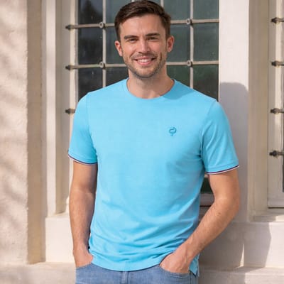 Heren T-shirt Dronten - Felblauw