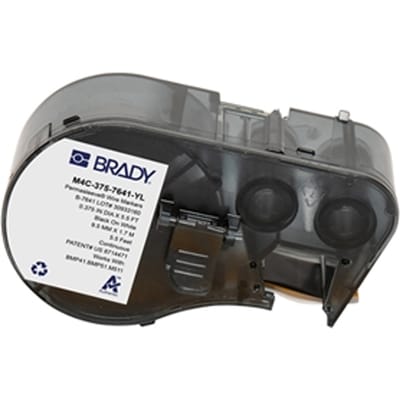 Brady M4C-375-7641-YL tape krimpkous zwart op geel | 16,4 mm x 2,13 m (origineel)