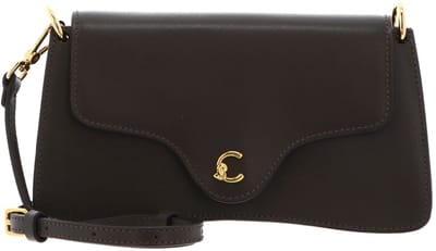 COCCINELLE Leren schoudertas clutch C-Me Calf Hi-Tech Crossbody Bag Fango donkergroen