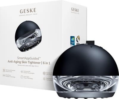 GESKE SmartAppGuided™ Anti-Aging Skin Tightener | 6 in 1 | Geavanceerde Anti-Aging | Radiofrequente Huidverstrakking | Huidvernieuwing met SmartSonic Pulsaties & Warming Technology