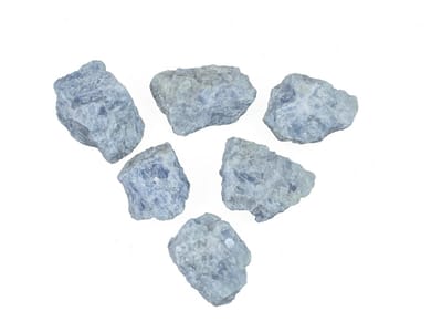Blauwe Calciet Ruw - Set 6 Stuks - 10,77kg / 15-20cm - Werkelijke Set Gefotografeerd