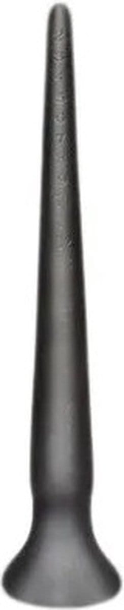 Lusty Dildo Dept Trainer - Lange Dildo 30 cm - Zwarte Trainings Dildo Met Maatvoering - Lengte 30 cm en Diameter Max 3.5 cm