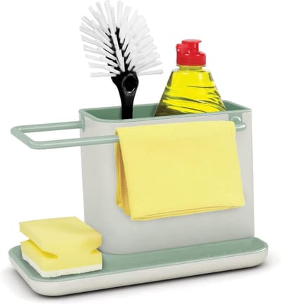 Caddy organizer voor keukenspoelbak met sponshouder en doekhouder - html content nodig sponshouder gootsteen magnetische