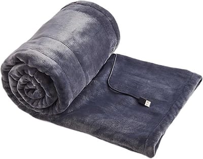 Verwarmde Deken - Elektrische Sjaal - Comfort Binnen - 3 Warmte-Instellingen - 140 x 80 cm - Grijs