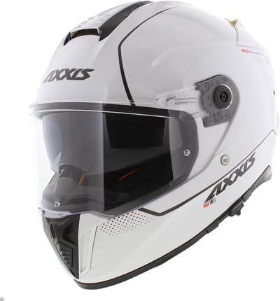 Axxis Hawk SV Integraal helm solid glans parel wit