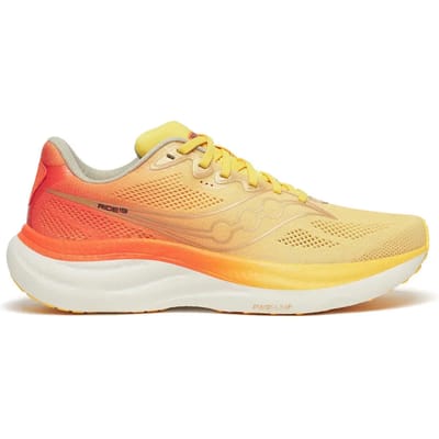 Saucony Ride 19 Neutrale schoen Heren-geel, oranje