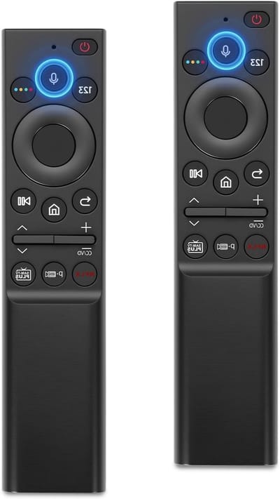 Universele 2-delige Stemafstandsbediening voor Smart TV, Vervangende Afstandsbediening met Snelle Toegangstoetsen en Compatibiliteit met Meerdere Merken