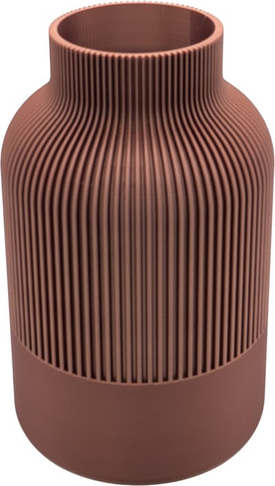 Rillo Japandi Vaas - Decoratievaas Droogbloemen - Rose Gold - 30CM