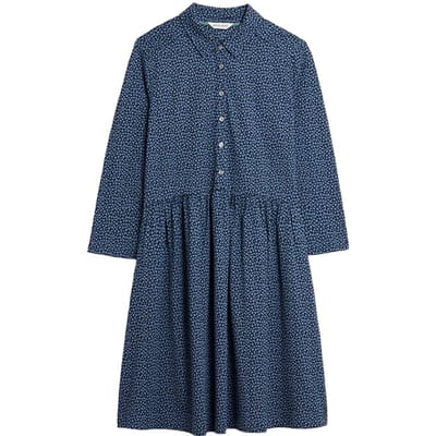 White Stuff Everly Jersey Shirt Dre Blue Printed Maat: 10 PETITE | Blousejurken Outlet | Dames | Blauw