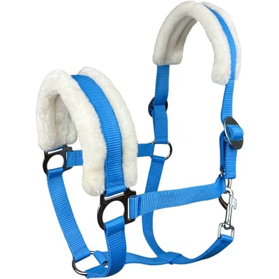 Merkloos Paardrijhalster met Zachte Voering - Blauw - Maat Full