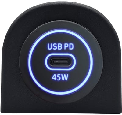 ProRide 12-24V USB C Autolader 1 Poort Opbouw - 45W - Enkelvoudig Paneel - Blauw - USB-C Stopcontact