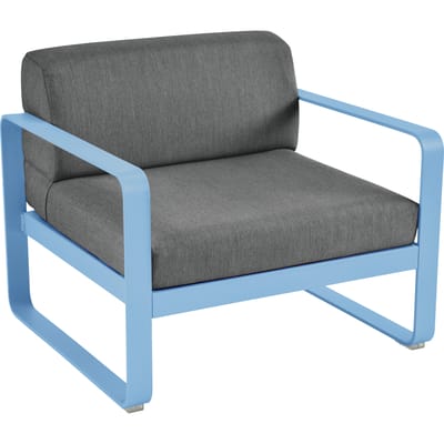 Fermob BELLEVIE fauteuil - E1 Maya blauw - A3 grafietgrijs