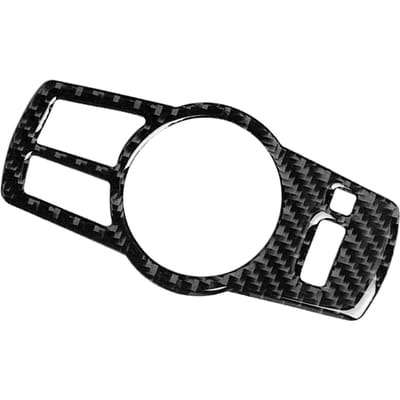 Vervanging voor BMW F10 F07 F01 F25 F26 Koolstofvezel Interieur Koplamp Schakelknop Decoratieve Cover Autostyling grijs