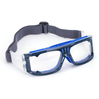 Lunettes de Sport Anti-UV Résistance aux Chocs Anti-Rayures Lunettes de Protection pour Football bleu