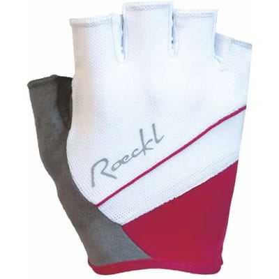 Roeckl Denice Fietshandschoenen zomer Dames Wit Paars - White/Raspberry - 6