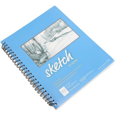 Schetsboek Spiraalgebonden Schetsboek Blanco Witte Pagina's Kunst Schetsboek voor Beginner Professional Blauw
