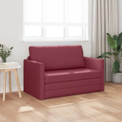 vidaXL - Slaapbank - Wijnrood - 124 - x - 71 - x - 78 - cm - Stof