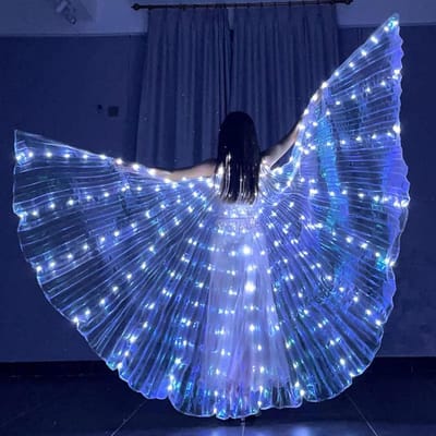 LED Vleugels voor Volwassenen met Altijd Aan Knippermodus, Regenboogverlichting voor Halloween, Carnaval en Cosplay Kostuums
