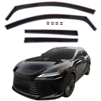 Lucht deflectoren - Lexus RX 5 (Sinds 2022) - 4 stuks - Zwart getint acryl - Eenvoudige montage