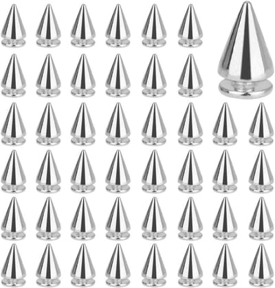 Decoratieve Rivierset van 100 Stuks voor Punkstijl - Zilveren Metalen Rivi's voor Tassen, Lederen Bandjes en Kleding
