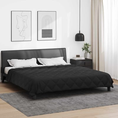 vidaXL - Zomer - Deken - 200 - x - 200 - cm - Zomer - 200 - gsm - Zwart
