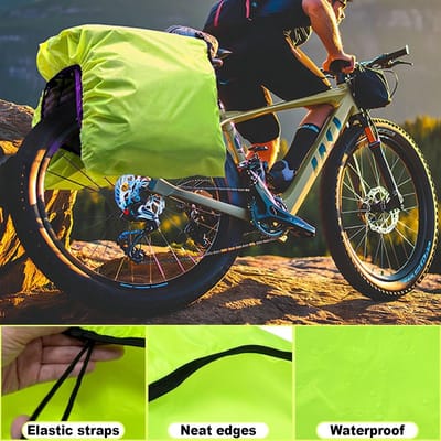 Fietsbeschermhoes 126 x 66cm - Lichtgroen - Waterproof - Beschermt bagage tegen regen - ShopVlot