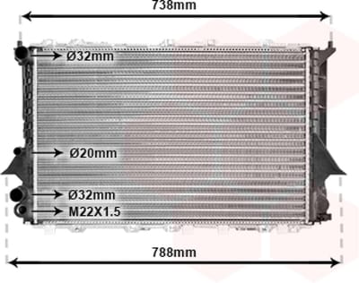 Van Wezel - RADIATOR VOOR AUDI 100 C4 1990-1994 4A0121251
