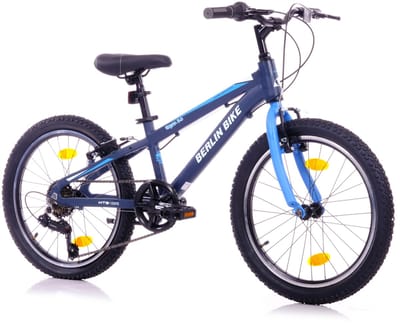Berlin Bike Grizz kinderfiets 20 inch – 7 Versnellingen -kinderfiets voor 6, 7 en 8 jaar – 20 inch fiets voor jongens en meisjes – blauw