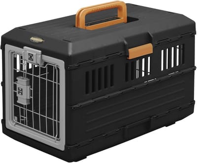 Inklapbare Transportbox voor Huisdieren - Zwart - Veilig en Duurzaam met Handgrepen