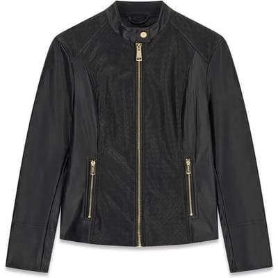 Leren jas voor vrouwen Guess Claudine Biker
