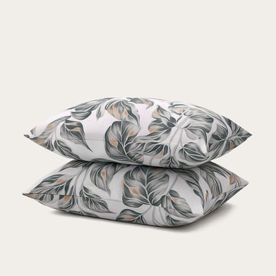 HappyBed Kussenslopen Jungle Plants 40x80 cm - Kussensloop set 2 stuks - 100% Microvezel - Ultieme slaapcomfort