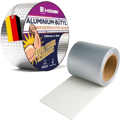 Extreem Sterke UV-Bestendige Aluminium Butylband - Waterdichte Afdichtingstape voor Binnen en Buiten - 10 cm x 5 m