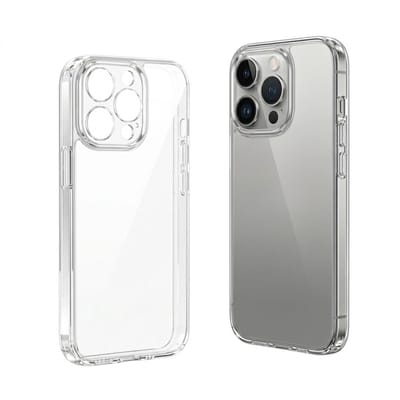Transparant zacht TPU telefoon hoesje geschikt voor iPhone 17 dames en heren met schokbestendige randen en camera uitsparing backcover case