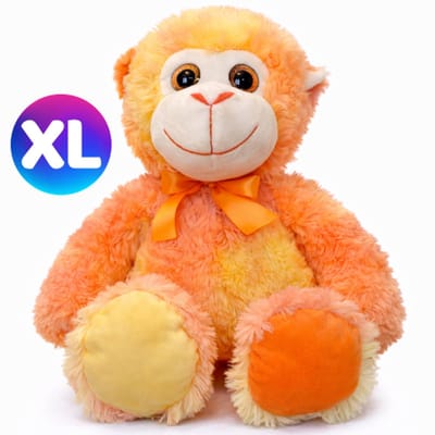 Topknuffels® Aap (Pastel Kleuren) Pluche Knuffel Dier XL 50 cm - Speelgoed Tie-Dye Knuffels - Regenboog Rainbow Plush