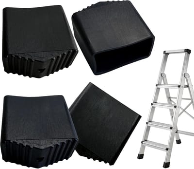 Laddervoeten Set - Voetdoppen Ladder - Veilig Werken - Vierkante Buis - 2x4 cm - Zwart