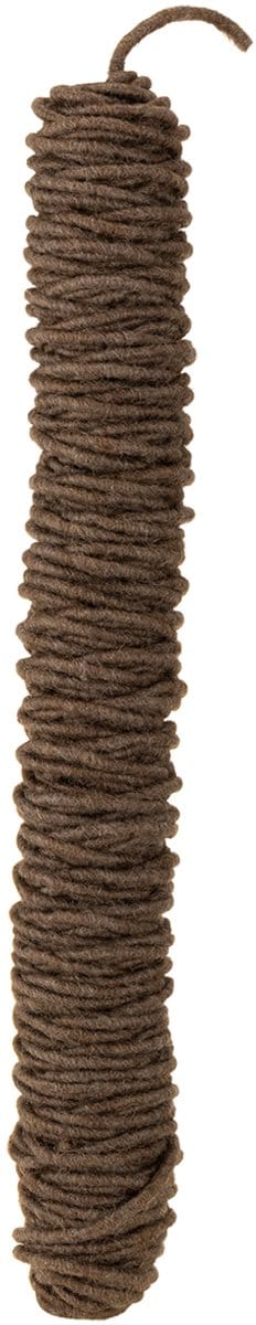 Vlechtkoord, wollen koord, bruin, 55 meter decoratief koord voor bloem