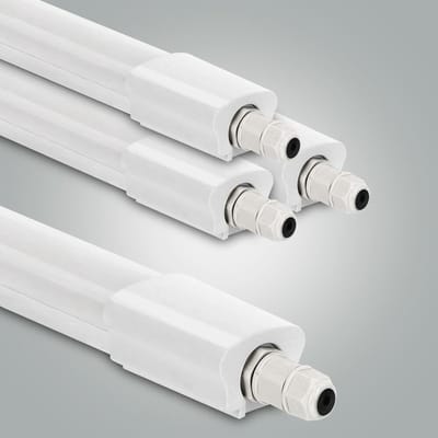 Lampen Set - Werkplaatslampen Badkamerlamp - Vochtige Ruimtes - IP65 Waterdicht - 150 cm - Daglicht Wit