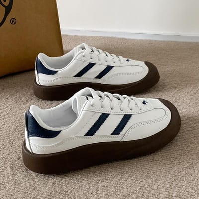 Retro Duitse Trainingsschoenen Dames Lente en Herfst Nieuwe Ademende Kleine Witte Schoenen Veelzijdige Casual Studenten Boardschoenen Ins Tide 40 gray