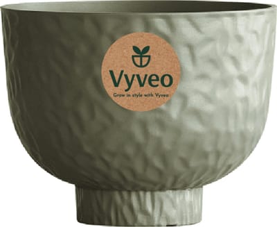 Vyveo - Bloempot Oro - 28x22 - Bruin - Bloempot voor binnen en buiten - Lichtgewicht - Breukbestendig - Vorstbestendig - UV-bestendig