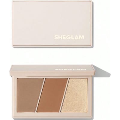 Trio Hero Face Palette - Contourpoeder voor dubbel gebruik en multifunctioneel contouren. Merk beauty make-up gezichtsverf cosmetica voor vrouwen en meisjes. Perfect voor de winter en lente. Ideaal voor de Y2K-trend. Geschikt als verjaardagscadeau, Valentijnsdagcadeau of raveparty-klaar. Beste kleur.
