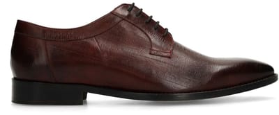 Black label - Heren - Burgundy leren veterschoenen - Maat 40