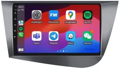 CarPlay autoradio geschikt voor Seat Leon | 2005 t/m 2012 | Android 13 | Draadloos Apple CarPlay & Android Auto | 2GB + 32GB | QuadCore processor | Denago DNG-A21 | 2025 model | 2005 2006 2007 2008 2009 2010 2011 2012 | Bluetooth & Wifi