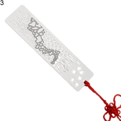 Metalen Holle Boekenleggers Chinese Stijl Rode Knoop Creatieve Boekclip Roestvrij Staal Pagineringsmarkering Kalligrafie Schilderen Kinderen Cadeau gray