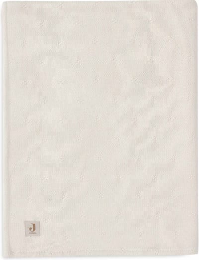 Jollein - Deken Ledikant 100x150cm - Dekentje Baby - Cosy Knit Ivory/Velvet