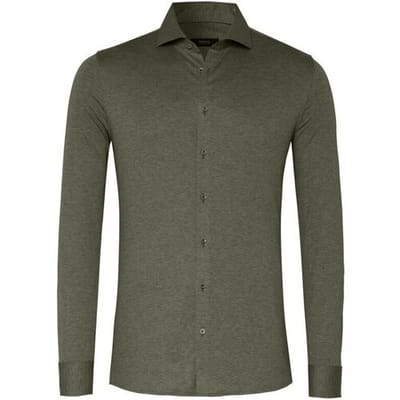 Desoto Luxury Overhemd Luxury Shark Collar Mélange Groen / male